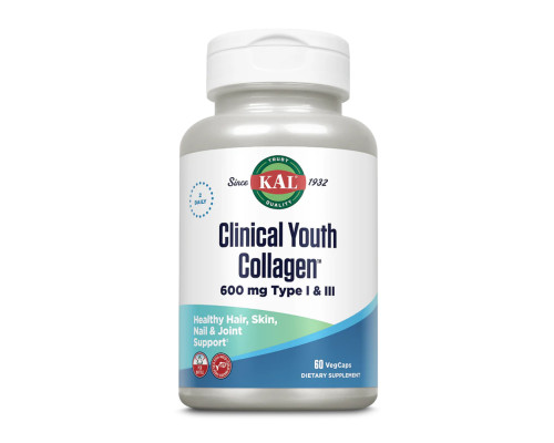 Морський колаген Clinical Youth Collagen I&III 600мг - 60 капсул