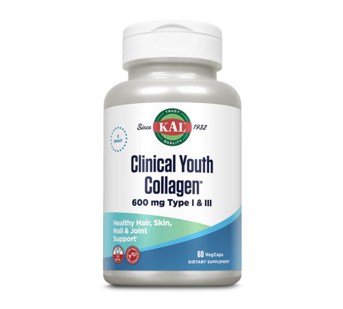 Морський колаген Clinical Youth Collagen I&III 600мг - 60 капсул