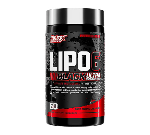 Жироспалювач Lipo 6 Black Ultra Concentrate - 60 капсул (EU version)