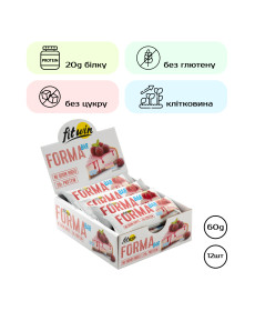 Протеїновий батончик Forma Bar - 12x60г Малиновий чізкейк