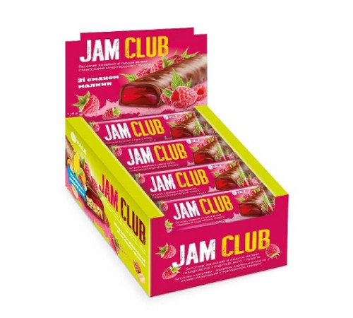 Желейний батончик Jam Club - 24x40г Желе з малиною