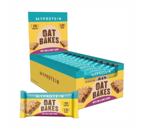 Oat Bakes - 12x75g White Choc & Berry Flavour Oat Bakes - 12x75g White Choc & Berry Flavour