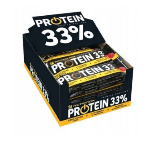 Protein 33% Bar - 25x50g Vanilla-Rapsberry Protein 33% Bar - 25x50g Vanilla-Rapsberry