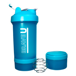 Шейкер Shaker with containers 3 в 1 - 600 мл Синій