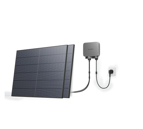 Комплект енергонезалежності EcoFlow PowerStream - мікроінвертор 600W + 2 x 400W стаціонарні сонячні панелі Комплект енергонезалежності EcoFlow PowerStream - мікроінвертор 600W + 2 x 400W стаціонарні сонячні панелі