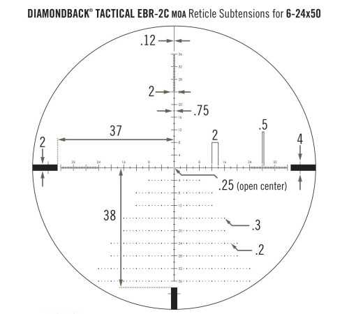 Приціл оптичний Vortex Diamondback Tactical FFP 6-24x50 EBR-2C MOA (DBK-10028)