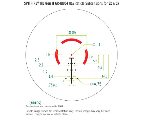 Приціл оптичний Vortex Spitfire 3x Prism II Scope AR-BDC4 Reticle (SPR-300)