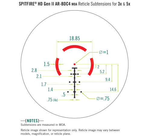 Приціл оптичний Vortex Spitfire 3x Prism II Scope AR-BDC4 Reticle (SPR-300)