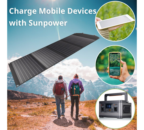 Портативний зарядний пристрій сонячна панель Bresser Mobile Solar Charger 120 Watt USB DC (3810070)