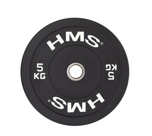 Олімпійський диск 5 кг HMS BBR05 чорний Олімпійський диск 5 кг HMS BBR05 чорний