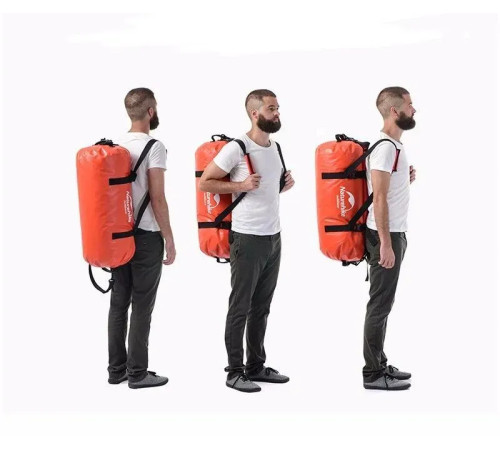 Сумка водонепроникна Naturehike NH20FSB03 500D 90 л, червона Сумка водонепроникна Naturehike NH20FSB03 500D 90 л, червона