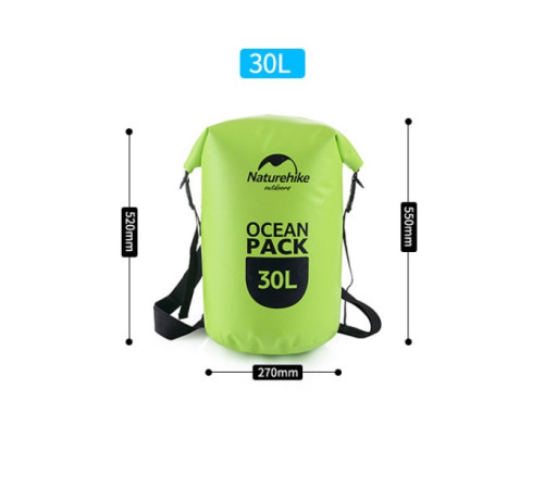 Гермомішок Naturehike Ocean Pack FS16M030-L 30 л, яскраво-зелений Гермомішок Naturehike Ocean Pack FS16M030-L 30 л, яскраво-зелений