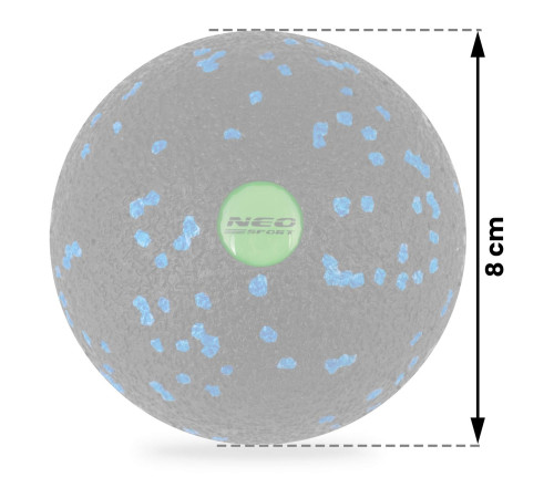 М'яч для масажу та фітнесу NS-965 чорно-блакитний