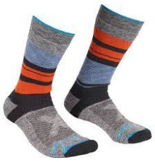 Шкарпетки ч Ortovox ALL MOUNTAIN MID SOCKS WARM M multicolour - 42-44 - сірий/оранжевий