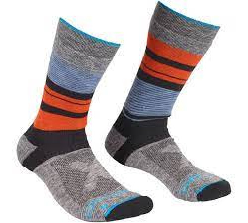 Шкарпетки ч Ortovox ALL MOUNTAIN MID SOCKS WARM M multicolour - 42-44 - сірий/оранжевий