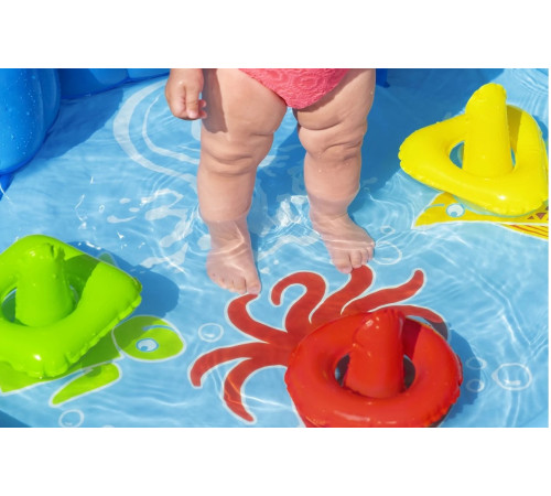 Басейн надувний дитячий Lil' SeaShapes Bestway 52568 115х89х76 см Басейн надувний дитячий Lil' SeaShapes Bestway 52568 115х89х76 см