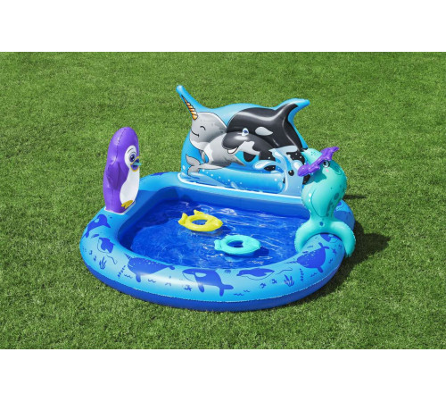 Надувний дитячий майданчик Paddling Pool Sea Expedition для дітей 2+ BESTWAY 134x131x73см + Надувні аксесуари