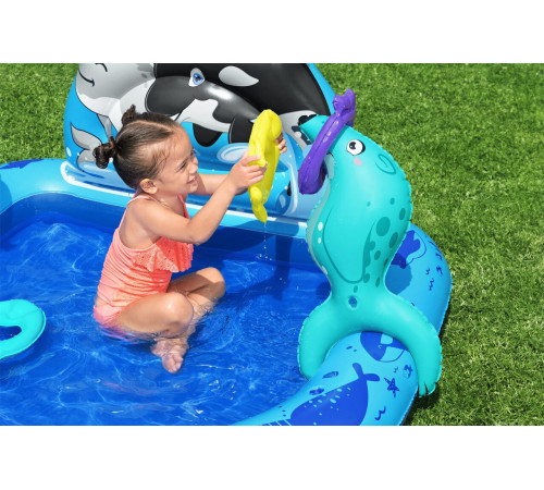 Надувний дитячий майданчик Paddling Pool Sea Expedition для дітей 2+ BESTWAY 134x131x73см + Надувні аксесуари