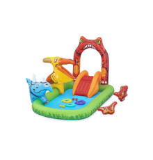 Дитячий басейн Dinosaur World для дітей 2+ BESTWAY 241x140x137см + Гірка + Водяний душ + Аксесуари