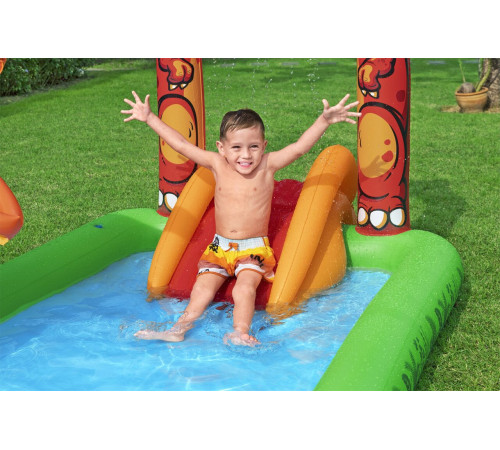 Дитячий басейн Dinosaur World для дітей 2+ BESTWAY 241x140x137см + Гірка + Водяний душ + Аксесуари