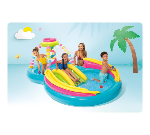 Надувний ігровий майданчик Rainbow Intex 56137 295x191x109 см Надувний ігровий майданчик Rainbow Intex 56137 295x191x109 см