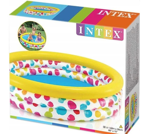 Басейн надувний дитячий Cool Dots Intex 58449 168х168х38 см Басейн надувний дитячий Cool Dots Intex 58449 168х168х38 см