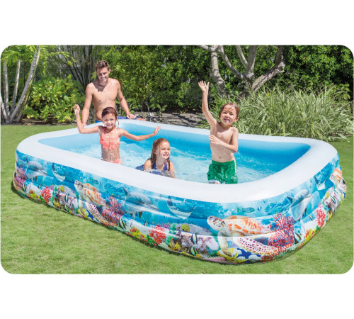 Басейн надувний дитячий Swim Centre Морські тварини Intex 58485 305х183х56 см Басейн надувний дитячий Swim Centre Морські тварини Intex 58485 305х183х56 см