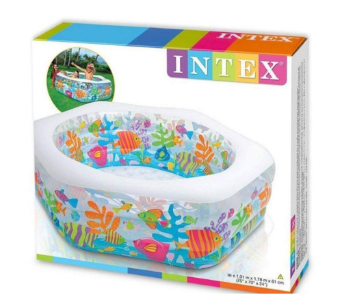 Басейн надувний дитячий Ocean Reef Pool Intex 56493 191x178x61 см Басейн надувний дитячий Ocean Reef Pool Intex 56493 191x178x61 см