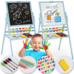  Крейдяна дошка магнітна поворотна Ricokids синя