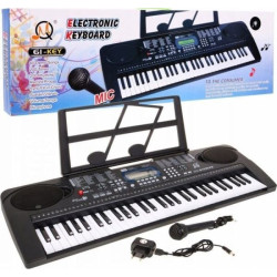 Дитячий синтезатор RAMIZ + мікрофон + пюпітр, USB, MP3, 5+