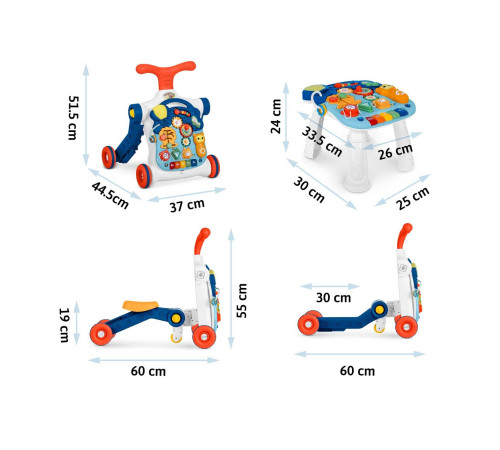 Каталка 4-в-1 інтерактивна Ricokids