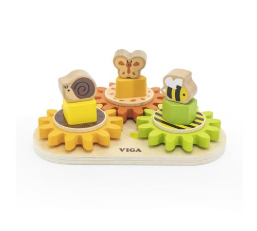 Розвивальна іграшка Viga Toys Звірята на шестерінках (44690)