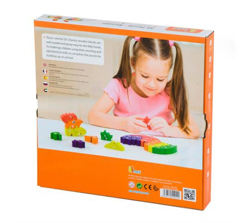 Дерев'яний пазл Viga Toys Півник по літерах (55244) (55244N)