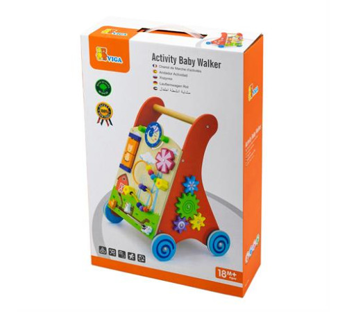 Ходунки-каталка Viga Toys з бізібордом (50950)