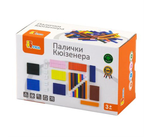 Набір для рахування Viga Toys Дерев'яні палички Кюїзенера 116 шт. (51765)