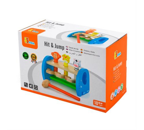 Дерев'яна стукалка Viga Toys Звірята (50683)