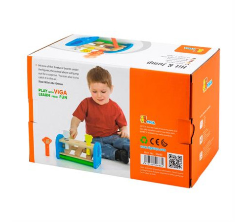 Дерев'яна стукалка Viga Toys Звірята (50683)