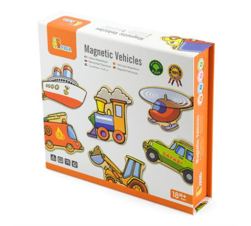 Набір магнітів Viga Toys Транспорт, 20 шт. (58924N)