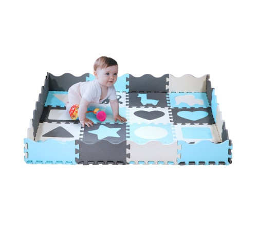 Пазл з манежем MD03 KID'S PLAYPEN MINT 140x140CM NILS FUN 36 елементів