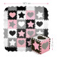 Пазл з манежем MD03 KID'S PLAYPEN PINK HEARTS 140x140CM NILS FUN 36 елементів