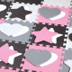 Пазл з манежем MD03 KID'S PLAYPEN PINK HEARTS 140x140CM NILS FUN 36 елементів