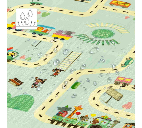 Дитячий розкладний килимок CITY 195x180CM NILS FUN MD04