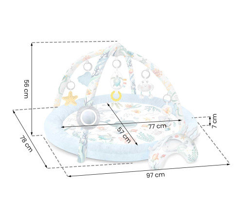 Килимок розвивальний Ocean Nukido блакитний