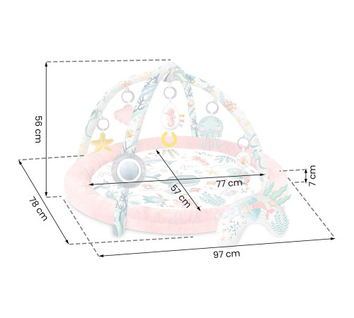Килимок розвивальний Ocean Nukido рожевий