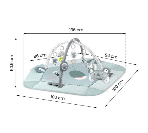 Розвивальний килимок 136 x 136 см Коала Nukido