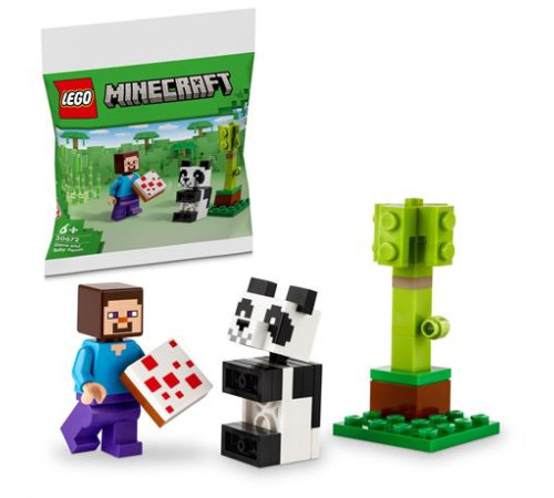Конструктор LEGO Minecraft Стів і малюк-панда 35 деталей (30672) Конструктор LEGO Minecraft Стів і малюк-панда 35 деталей (30672)