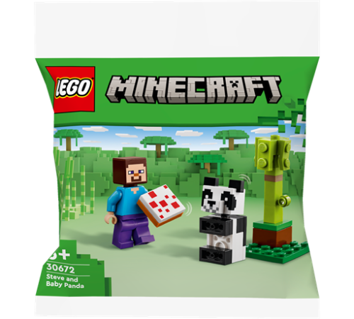 Конструктор LEGO Minecraft Стів і малюк-панда 35 деталей (30672) Конструктор LEGO Minecraft Стів і малюк-панда 35 деталей (30672)