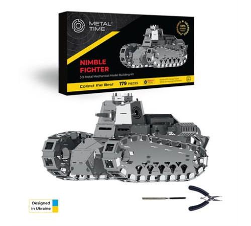 Колекційна модель-конструктор Metal Time Nimble Fighter Танк Renault FT-17 механічний (MT010)