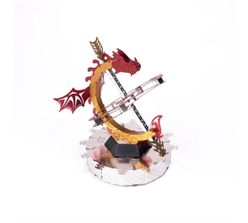 Колекційна модель-конструктор Metal Time Sun Chaser Dragon Stand Clock Сонячний годинник (MT025)