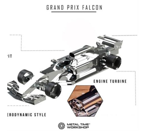 Колекційна модель-конструктор Metal Time F1 Grand Prix Falcon Формула 1 (MT035)